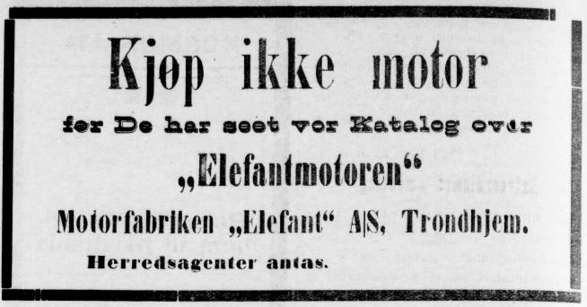 Annonse fra 1913