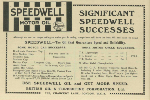 Speedwell Motor Oil (1924)